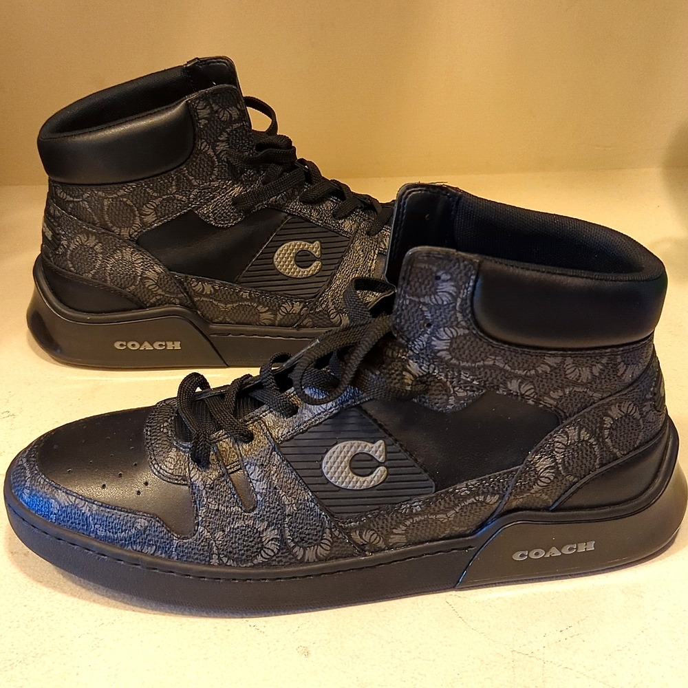 Coach X Michael B Jordan Mens Size 13 High Top Sneaker w/ Mummified Signature